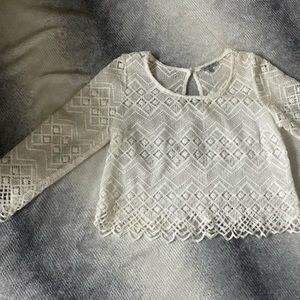 Charlotte russe lace crop too